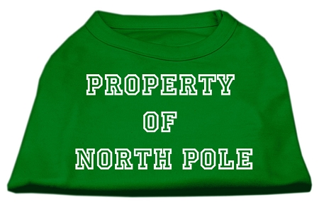 Property of North Pole Screen Print Shirts Emerald Green Med
